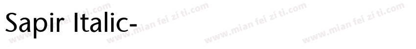 Sapir Italic字体转换
